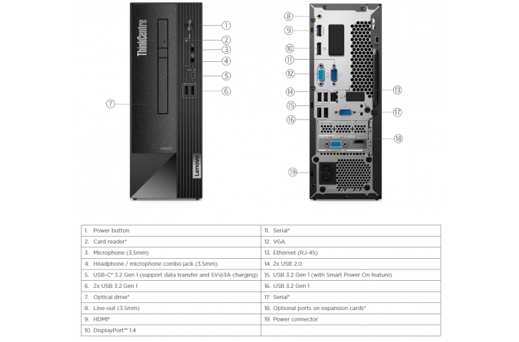 Lenovo ThinkCentre Neo 50s SFF Core I7 8GB 256GB SSD W11 Pro