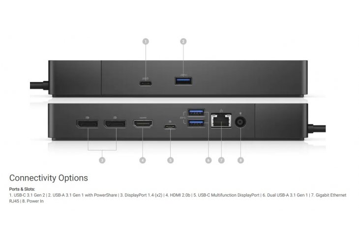 Dell Dock WD19s 180W USB-C (130W Power Delivery)